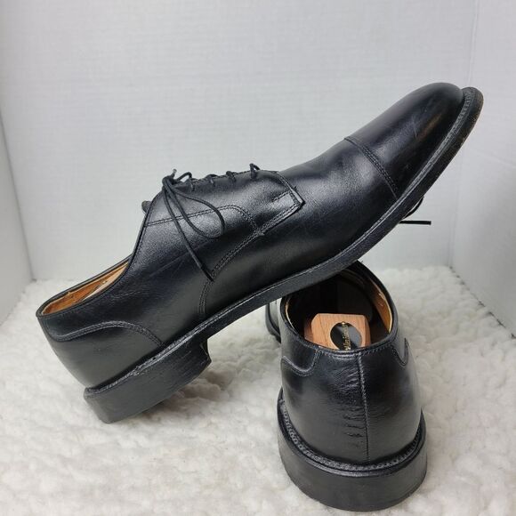 Allen Edmonds Cartland Men\'s Dress Shoes Size 13 Cap Toe Black Leather Oxford main image 5